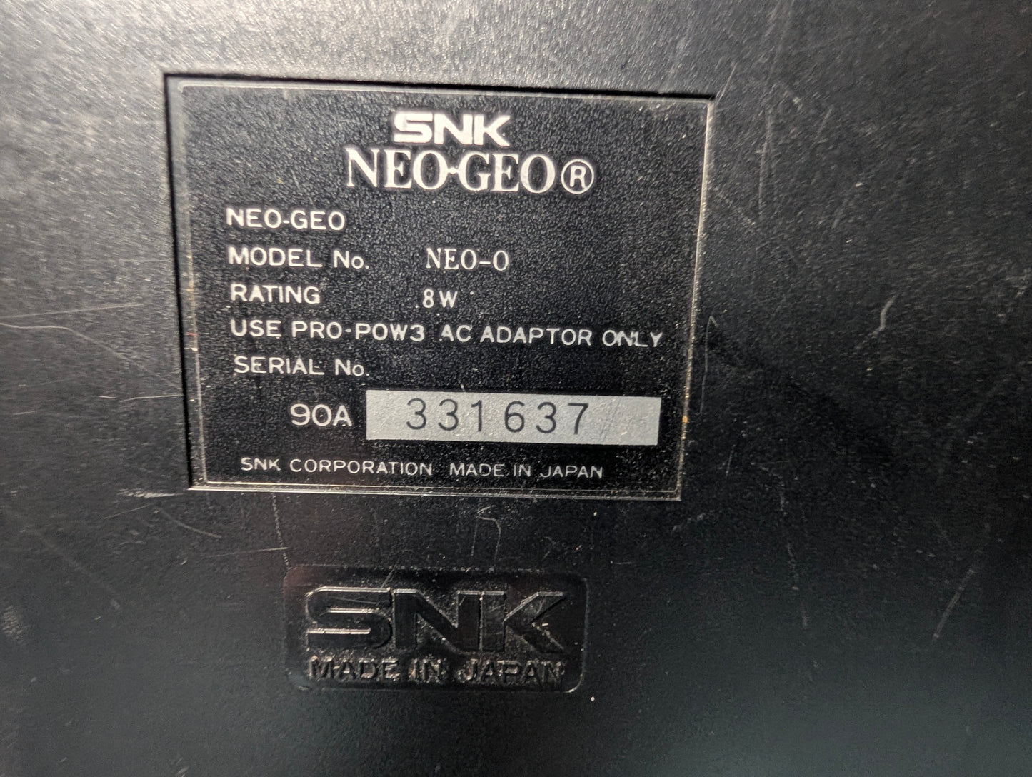 Neo Geo AES - BAD VIDEO