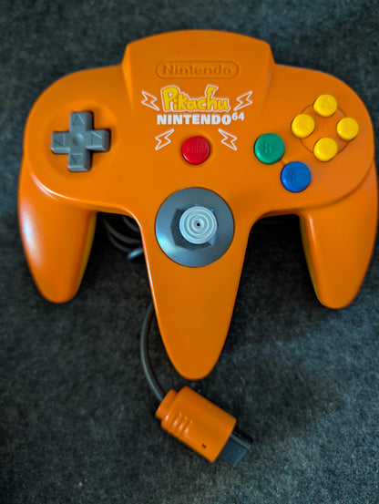 Blue & Yellow Pikachu N64 (Yellowed)`