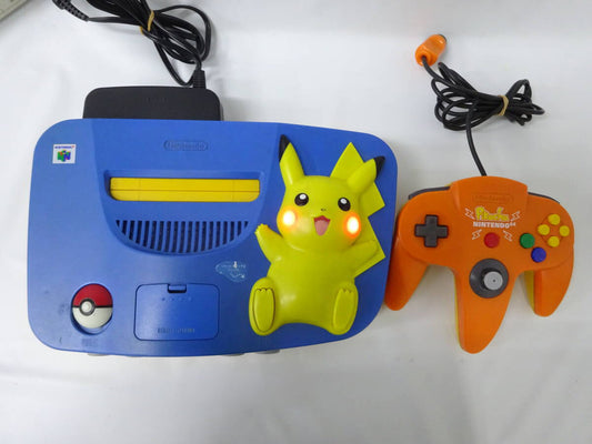 Blue Pikachu N64 Console